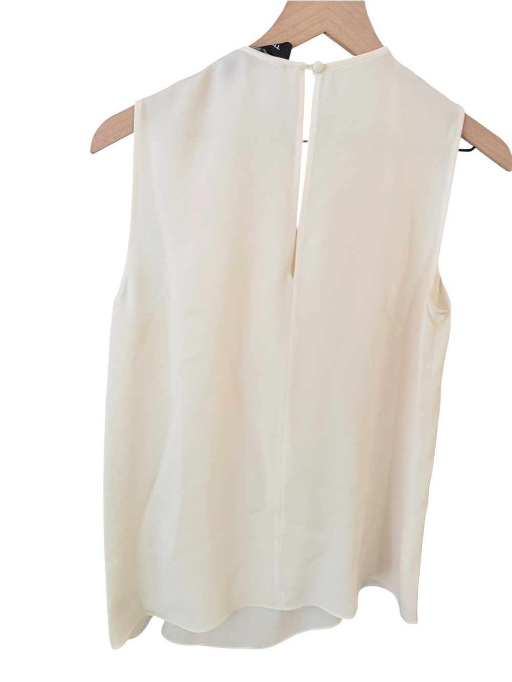 Theory Cream Sleeveless Ruffled Shell Top - Picture 3 of 8
